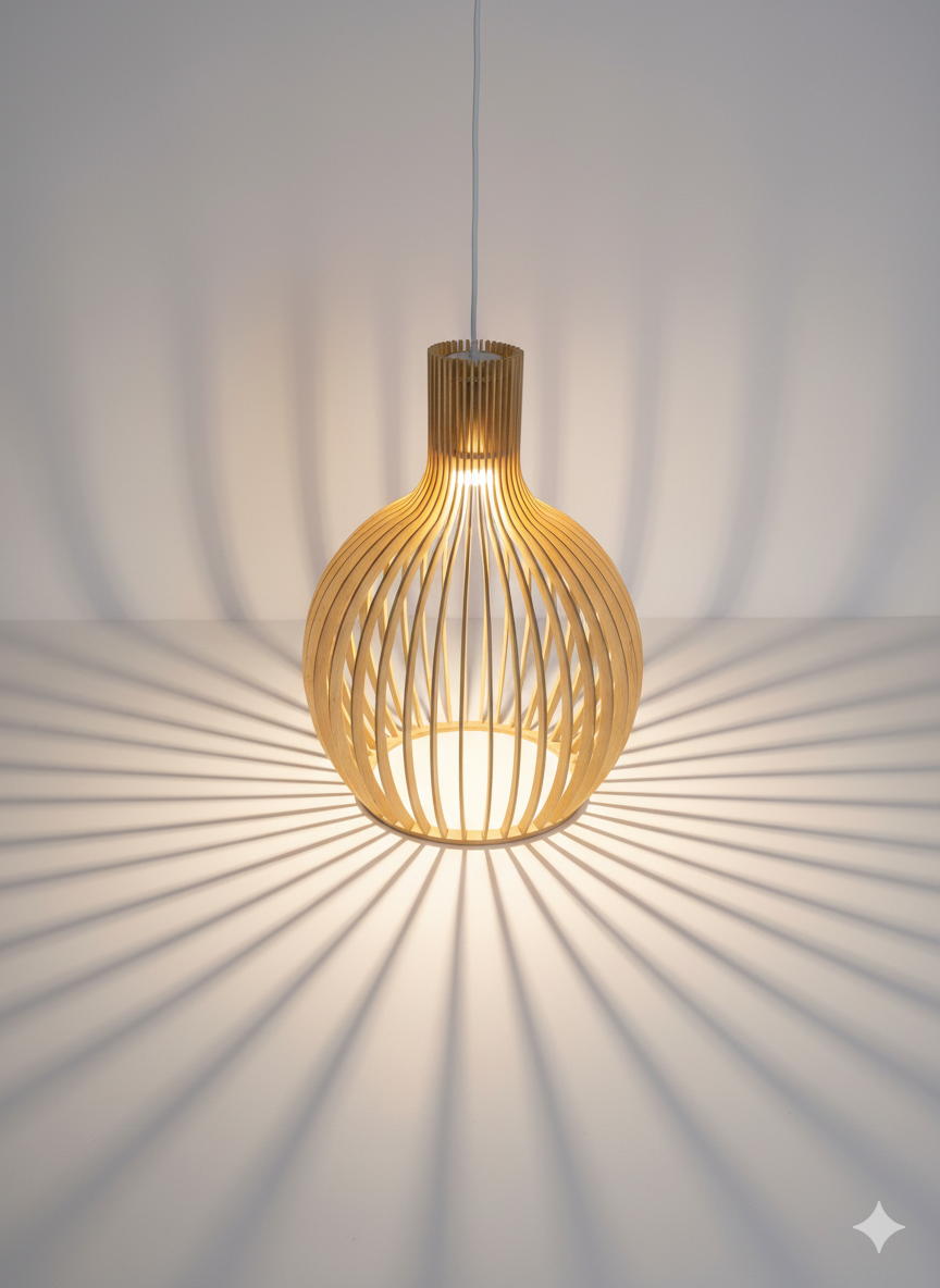 Lunorb | Handgemaakte bamboe hanglamp