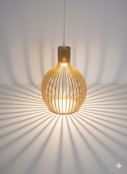 Lunorb | Handgemaakte bamboe hanglamp