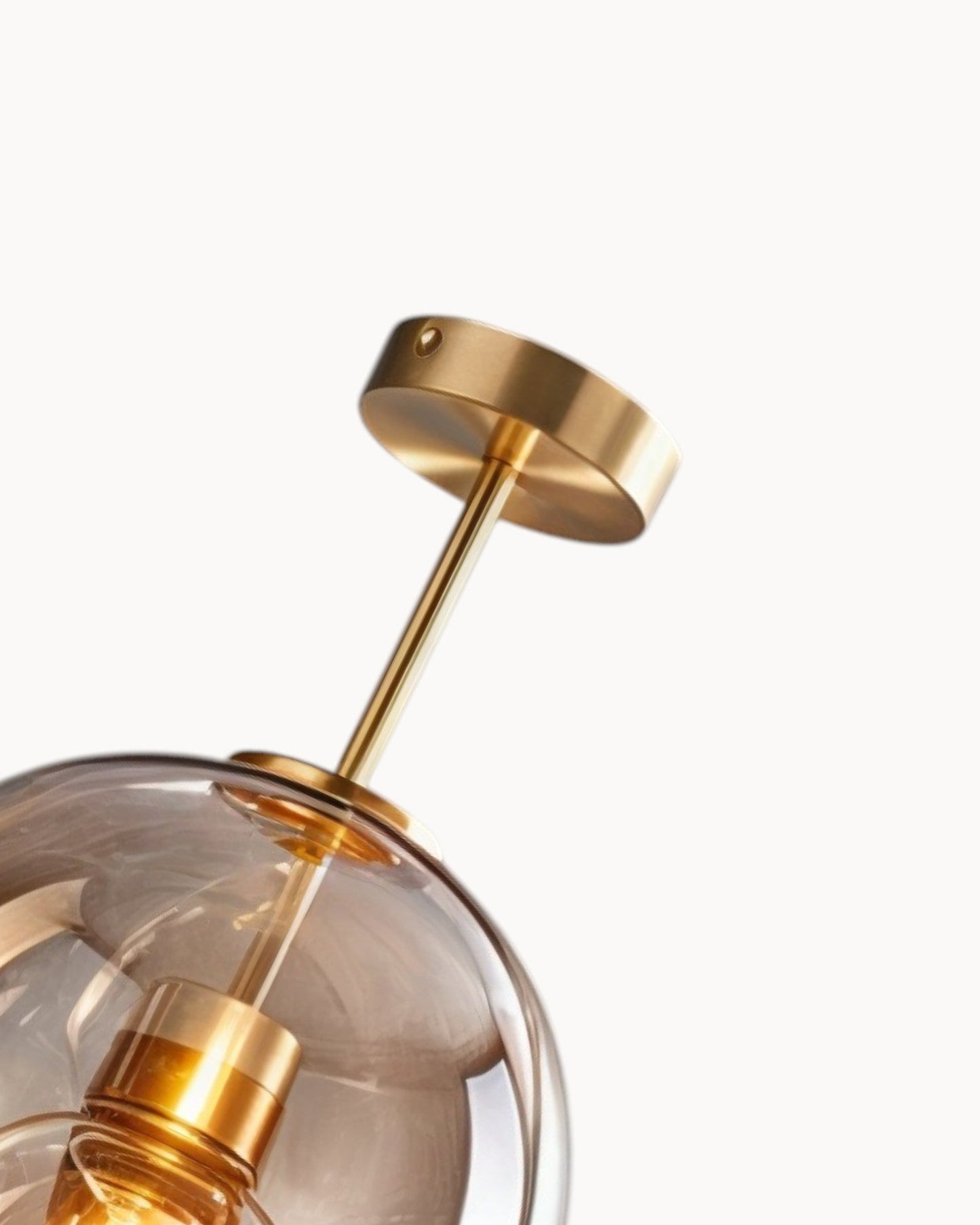 Moderne Deckenlampe – Glas Rauchgrau / Kognak | Integrierte LED-Beleuchtung