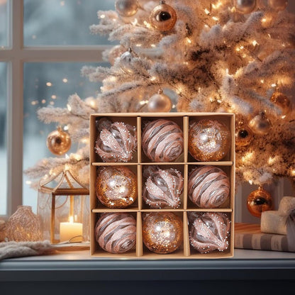 Goldene Weihnachtskugeln Set | Elegante Kunststoff Christbaumkugeln | Langlebig & Wiederverwendbar