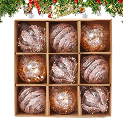 Goldene Weihnachtskugeln Set | Elegante Kunststoff Christbaumkugeln | Langlebig & Wiederverwendbar