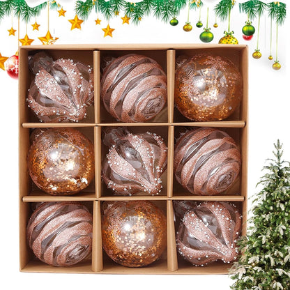 Goldene Weihnachtskugeln Set | Elegante Kunststoff Christbaumkugeln | Langlebig & Wiederverwendbar