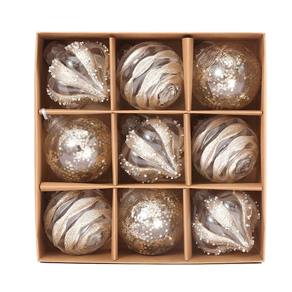 Goldene Weihnachtskugeln Set | Elegante Kunststoff Christbaumkugeln | Langlebig & Wiederverwendbar