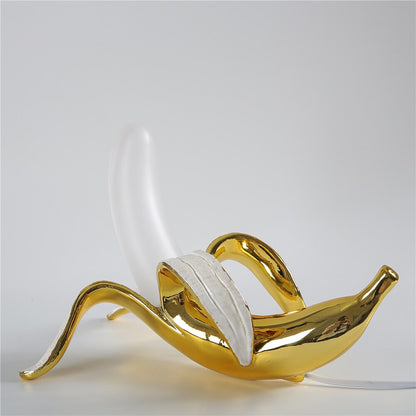 Lunara Deco | Art-Déco-Tischlampe im Bananenblatt-Design