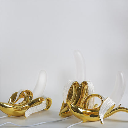 Lunara Deco | Art-Déco-Tischlampe im Bananenblatt-Design