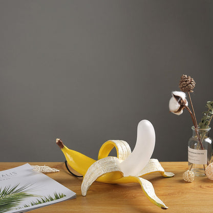Lunara Deco | Art-Déco-Tischlampe im Bananenblatt-Design