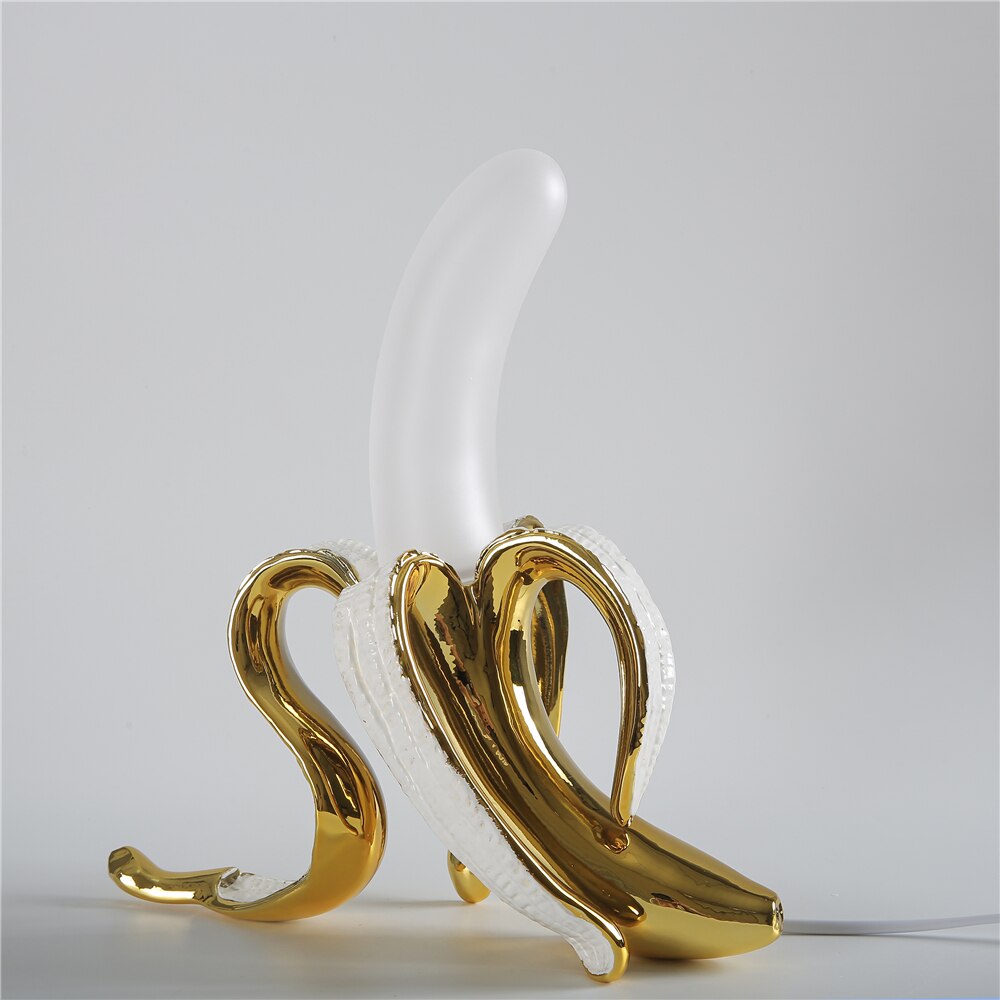 Lunara Deco | Art-Déco-Tischlampe im Bananenblatt-Design