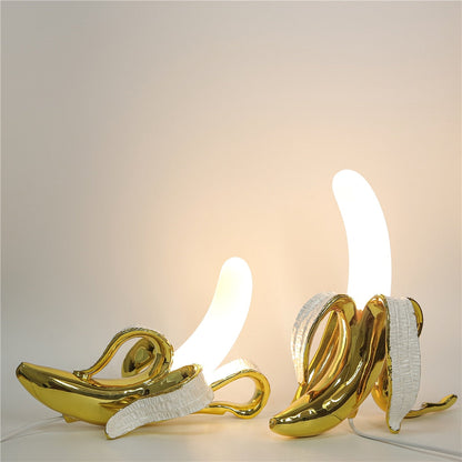 Lunara Deco | Art-Déco-Tischlampe im Bananenblatt-Design
