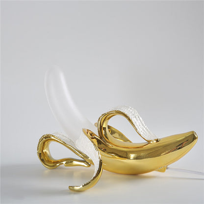 Lunara Deco | Art-Déco-Tischlampe im Bananenblatt-Design