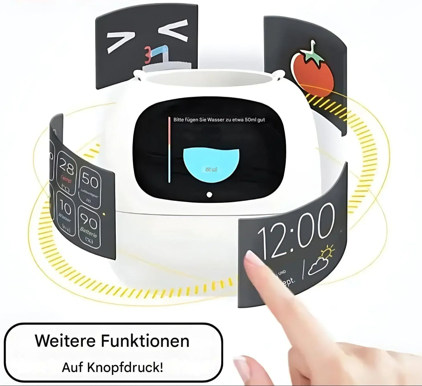 LumiPlant Smart | Automatischer Blumentopf mit Bewässerungssystem & LED-Licht
