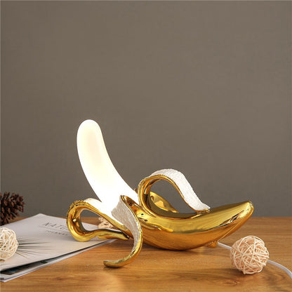 Lunara Deco | Art-Déco-Tischlampe im Bananenblatt-Design