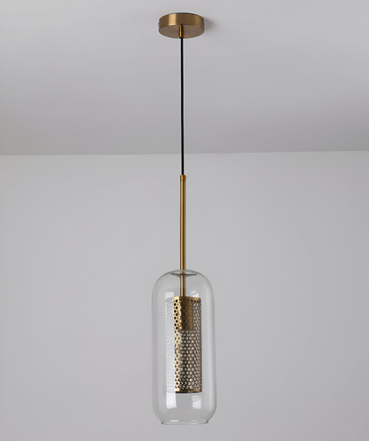 HiveGlim - Geometrische Glas Hängelampe mit Wabendesign - Vintage Loft Lighting