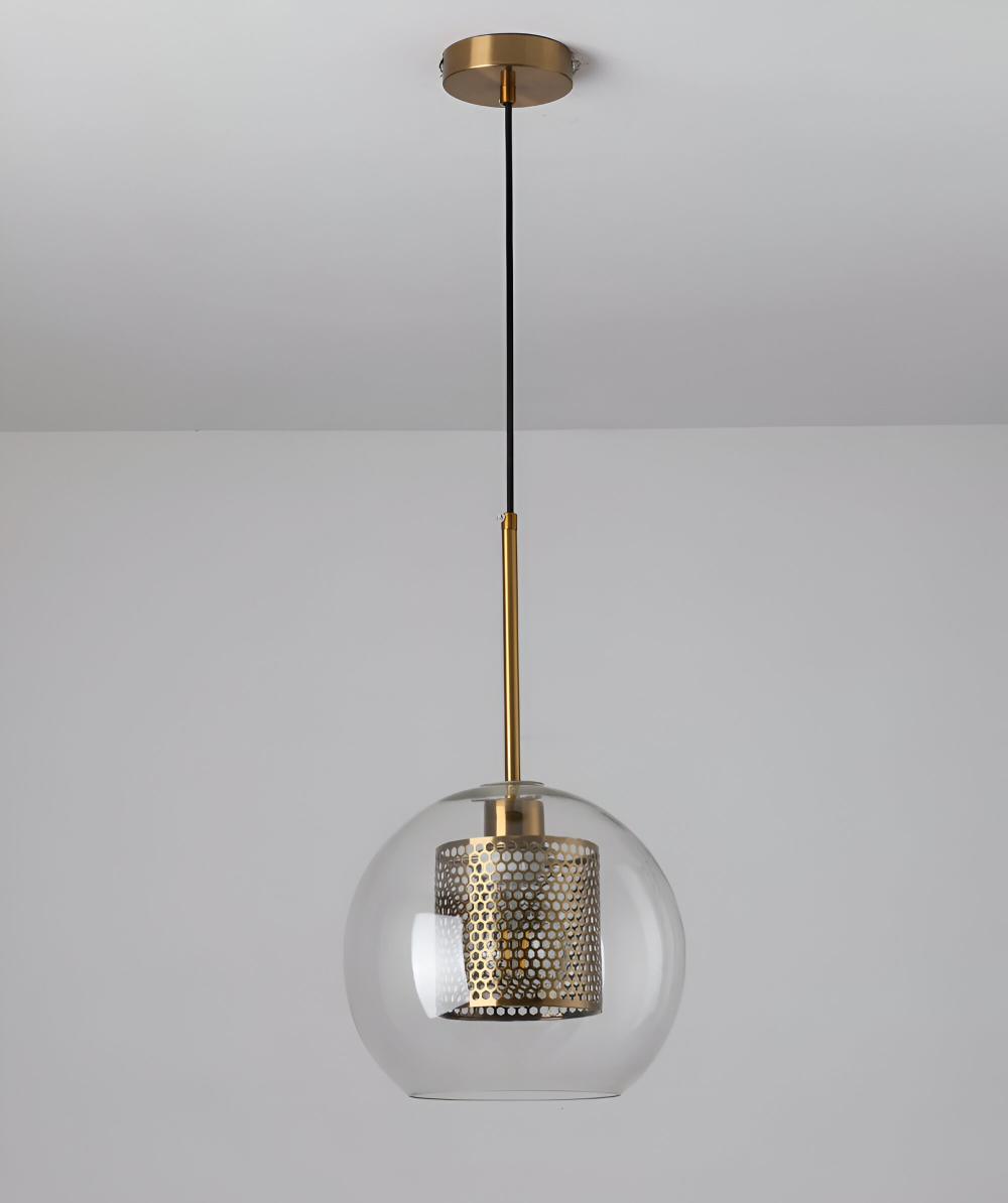 HiveGlim - Geometrische Glas Hängelampe mit Wabendesign - Vintage Loft Lighting