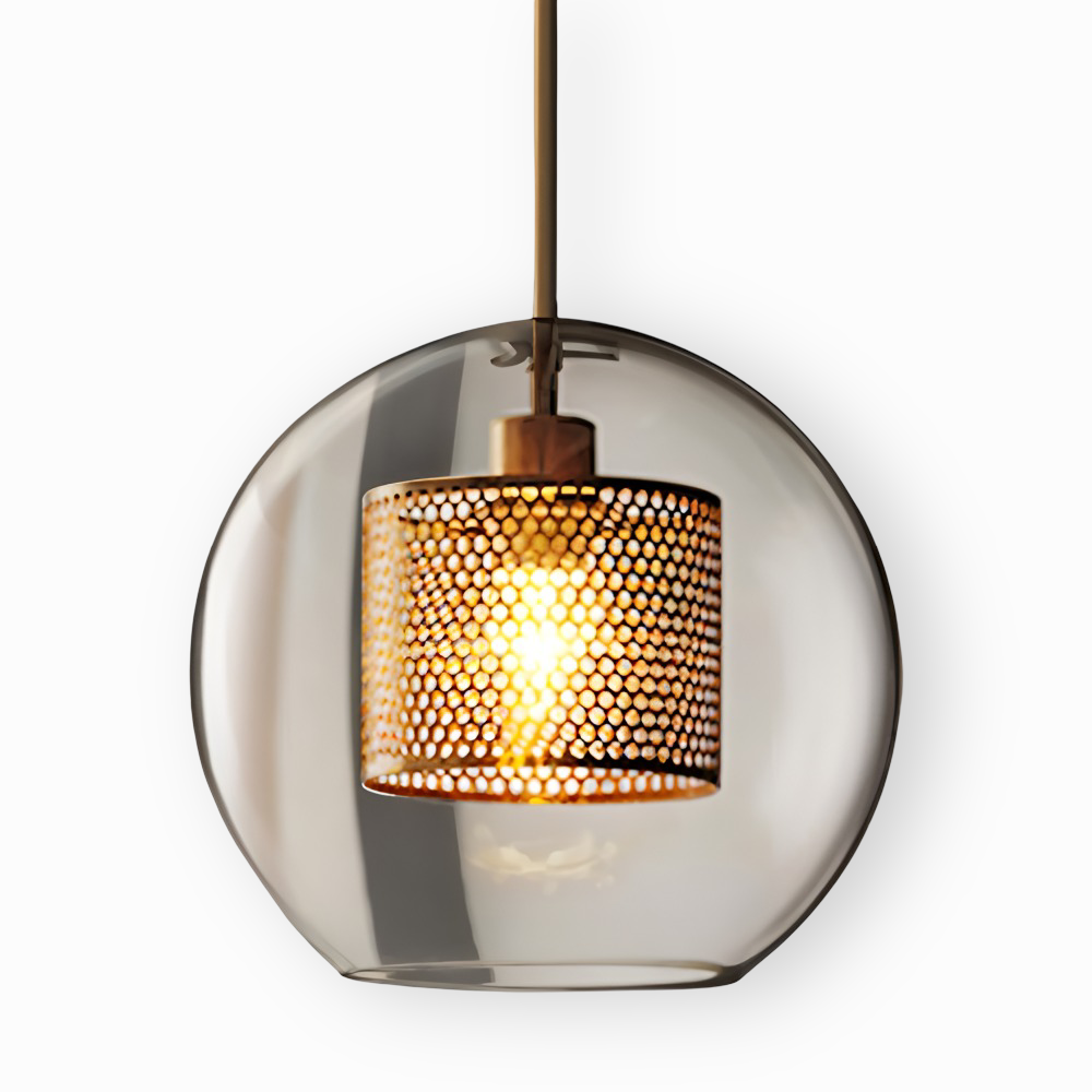 HiveGlim - Geometrische Glas Hängelampe mit Wabendesign - Vintage Loft Lighting