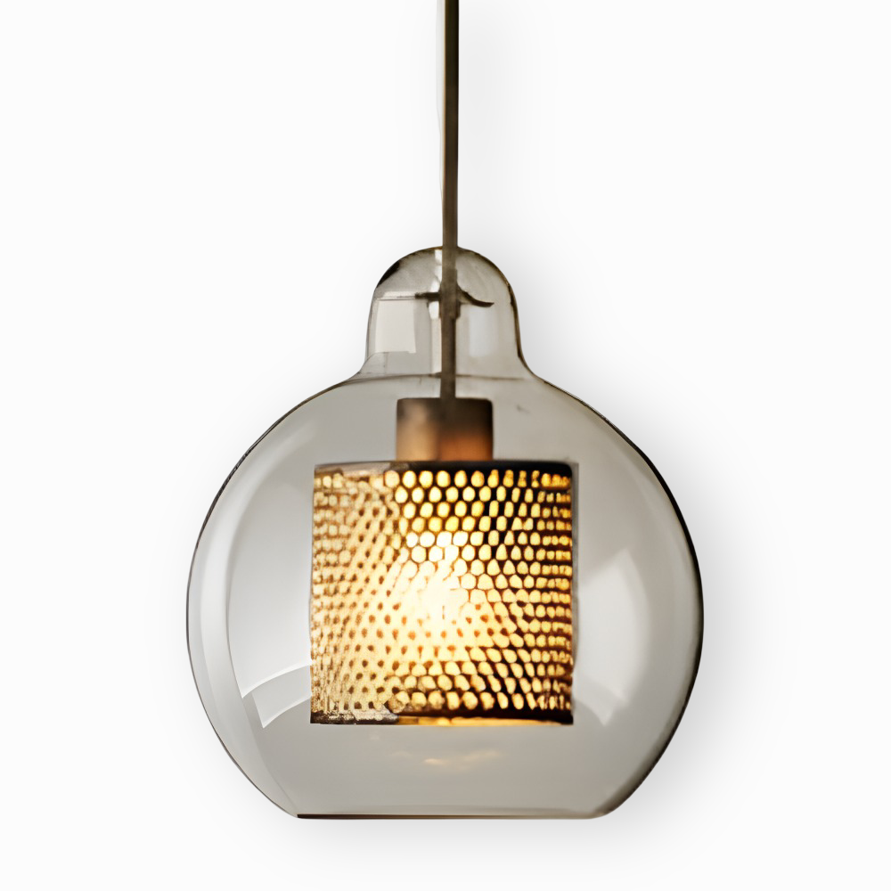 HiveGlim - Geometrische Glas Hängelampe mit Wabendesign - Vintage Loft Lighting