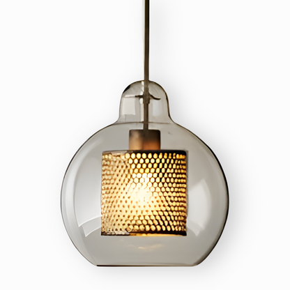 HiveGlim - Geometrische Glas Hängelampe mit Wabendesign - Vintage Loft Lighting