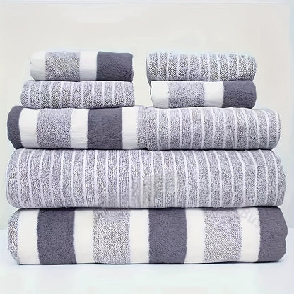 AquaPlush 8-teiliges Handtuchset | Weiche Badetücher aus Coral Fleece
