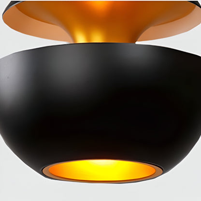 AppleGlow Pendelleuchte – Künstlerische E27 Hängelampe in Schwarz-Weiß mit Sonnendesign