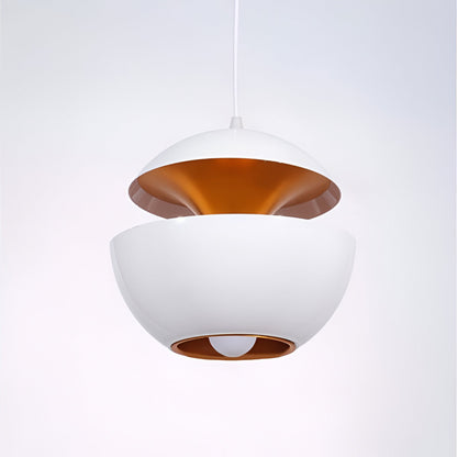 AppleGlow Pendelleuchte – Künstlerische E27 Hängelampe in Schwarz-Weiß mit Sonnendesign