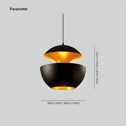 AppleGlow Pendelleuchte – Künstlerische E27 Hängelampe in Schwarz-Weiß mit Sonnendesign