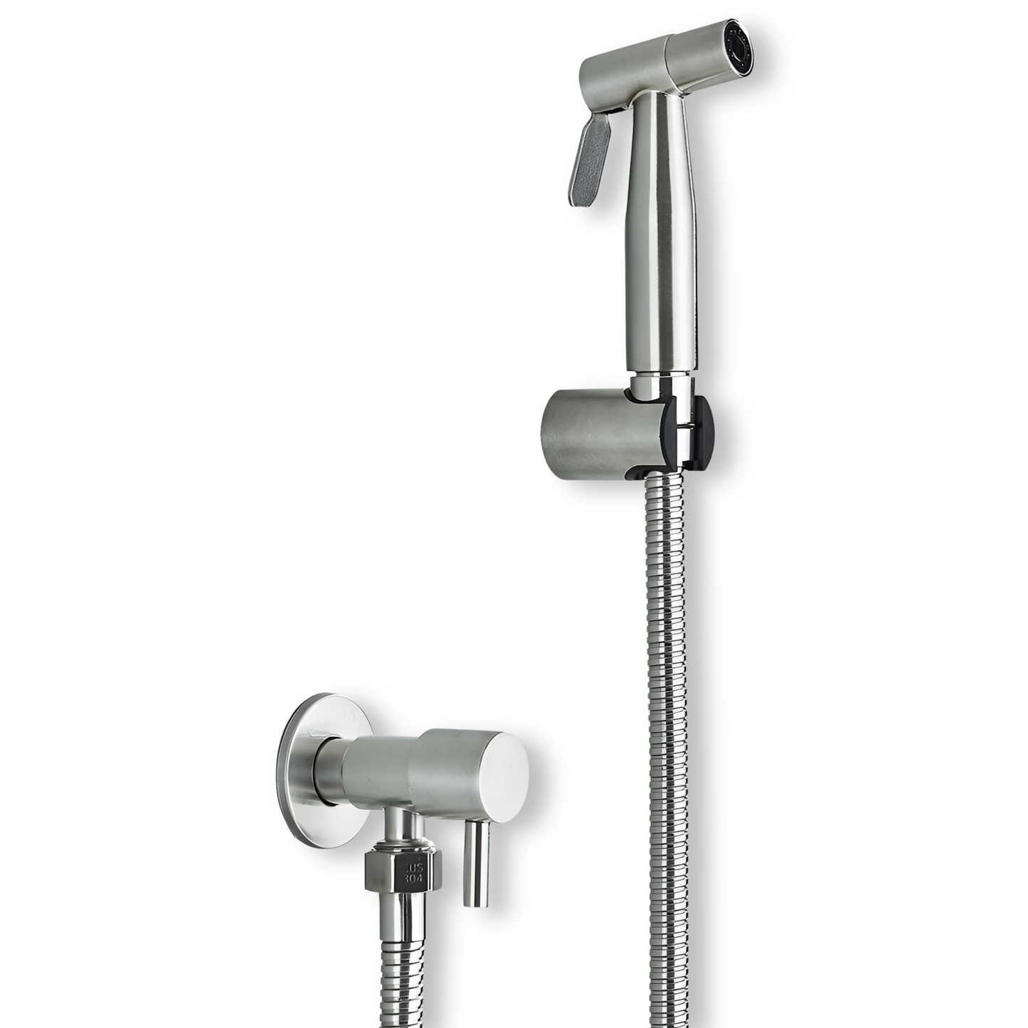 AquaGleam | Edelstahl Bidet-Sprühkopf mit Wandhalterung – Hygienisch & Langlebig