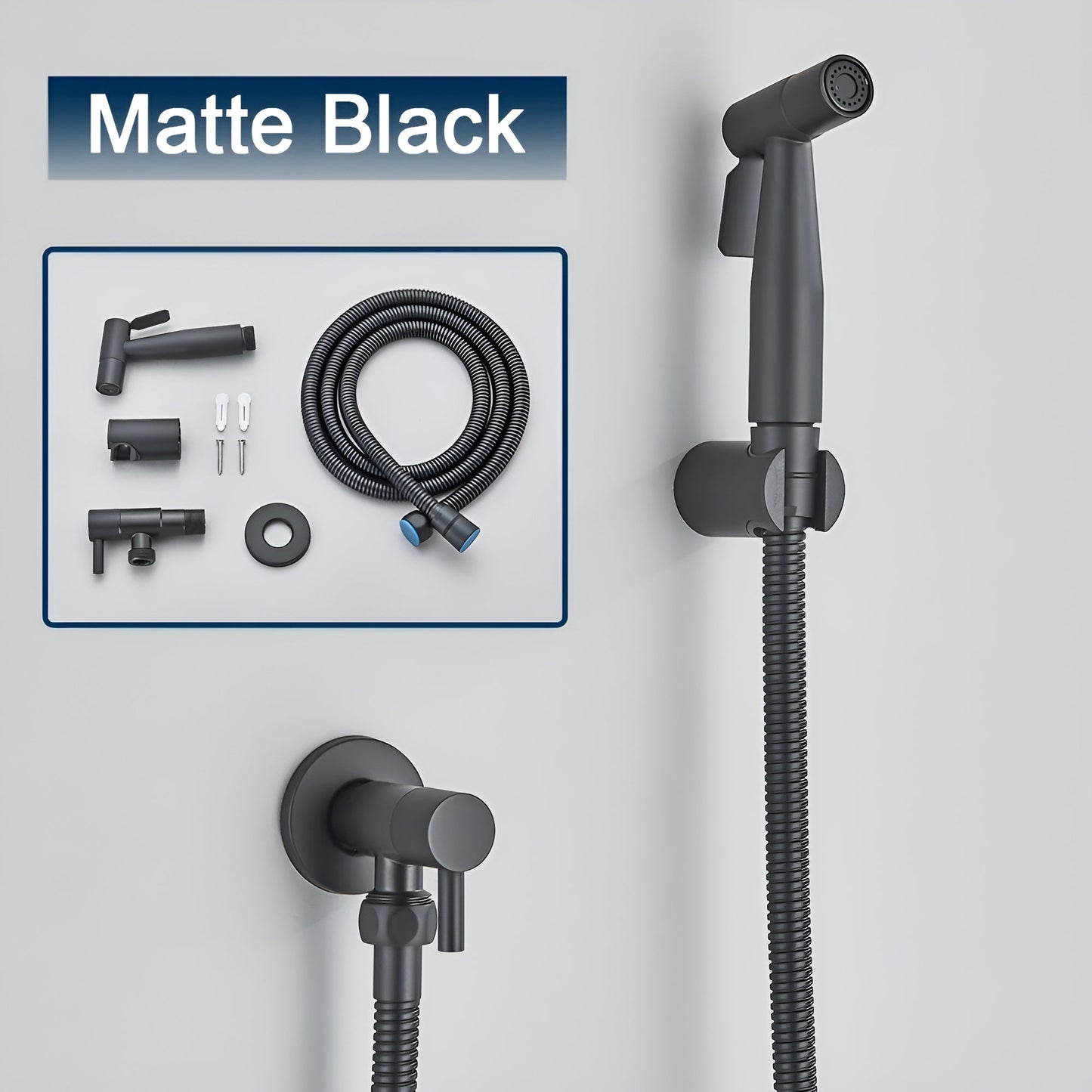 AquaGleam | Edelstahl Bidet-Sprühkopf mit Wandhalterung – Hygienisch & Langlebig