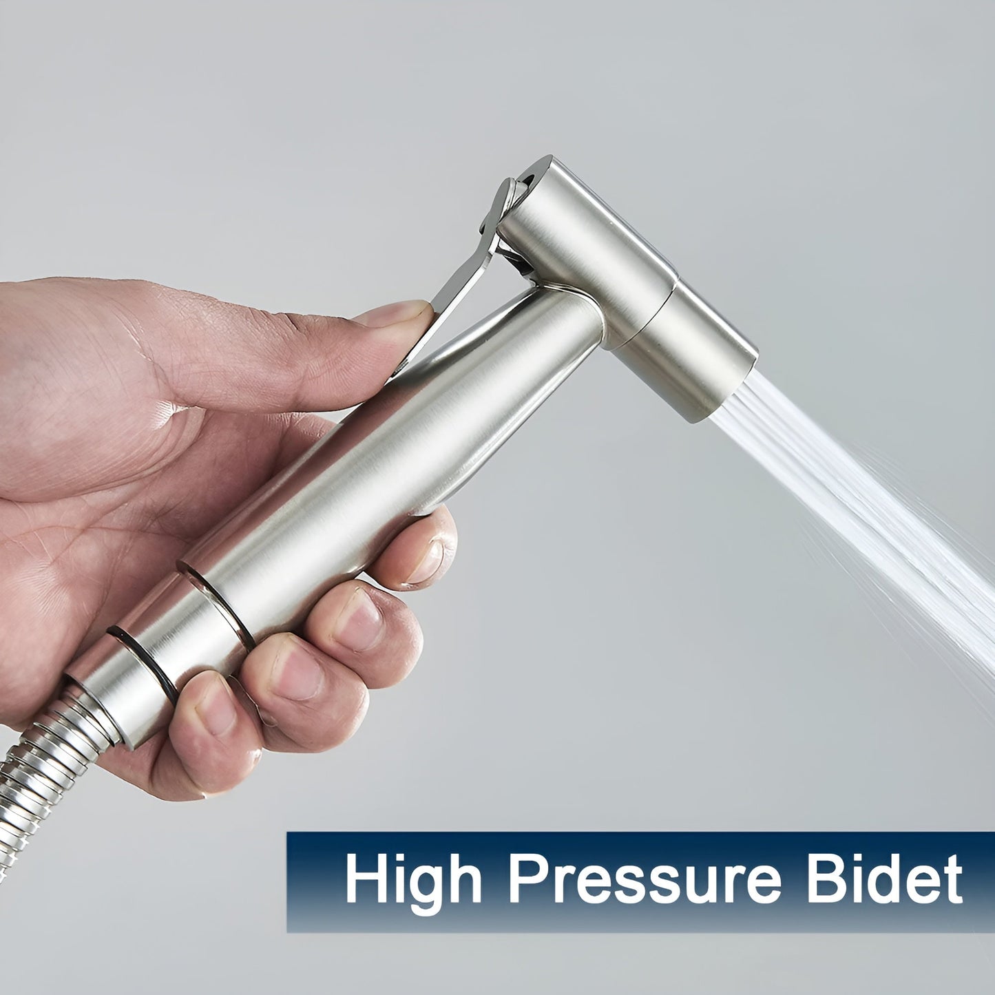 AquaGleam | Edelstahl Bidet-Sprühkopf mit Wandhalterung – Hygienisch & Langlebig