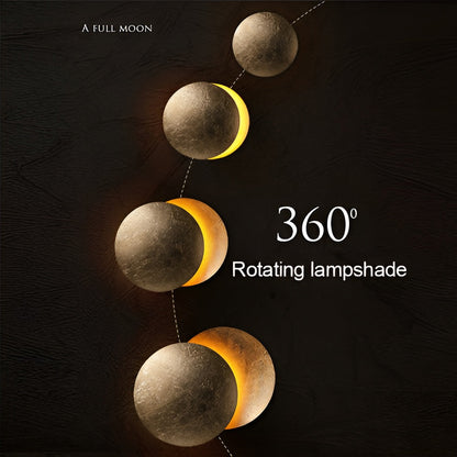 Lunara Halo | 360° drehbare LED-Wandleuchte mit ambientem Licht