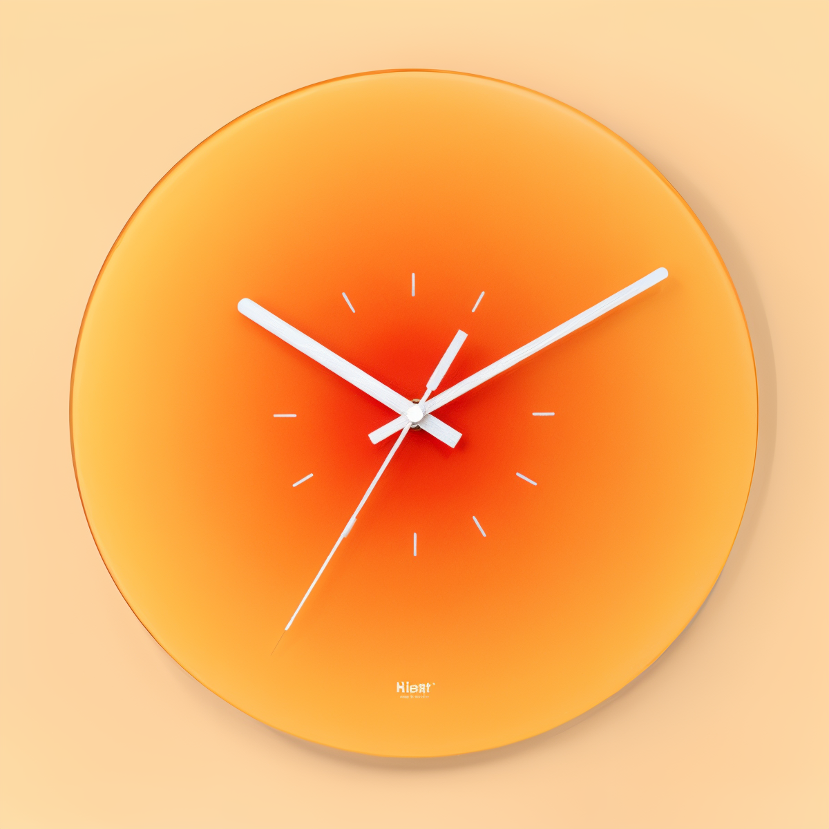 Solvyn Glow | Geräuschlose Glas-Wanduhr in Rundform mit Farbverlauf