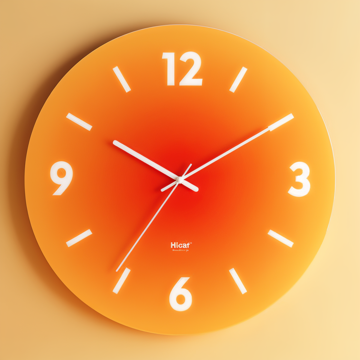 Solvyn Glow | Geräuschlose Glas-Wanduhr in Rundform mit Farbverlauf