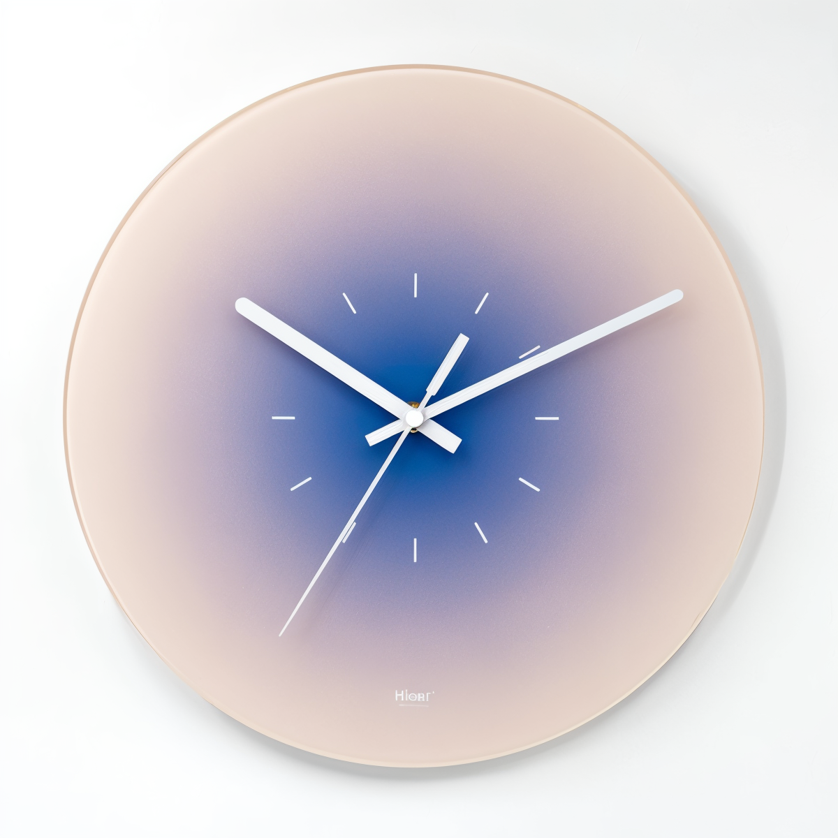 Solvyn Glow | Geräuschlose Glas-Wanduhr in Rundform mit Farbverlauf