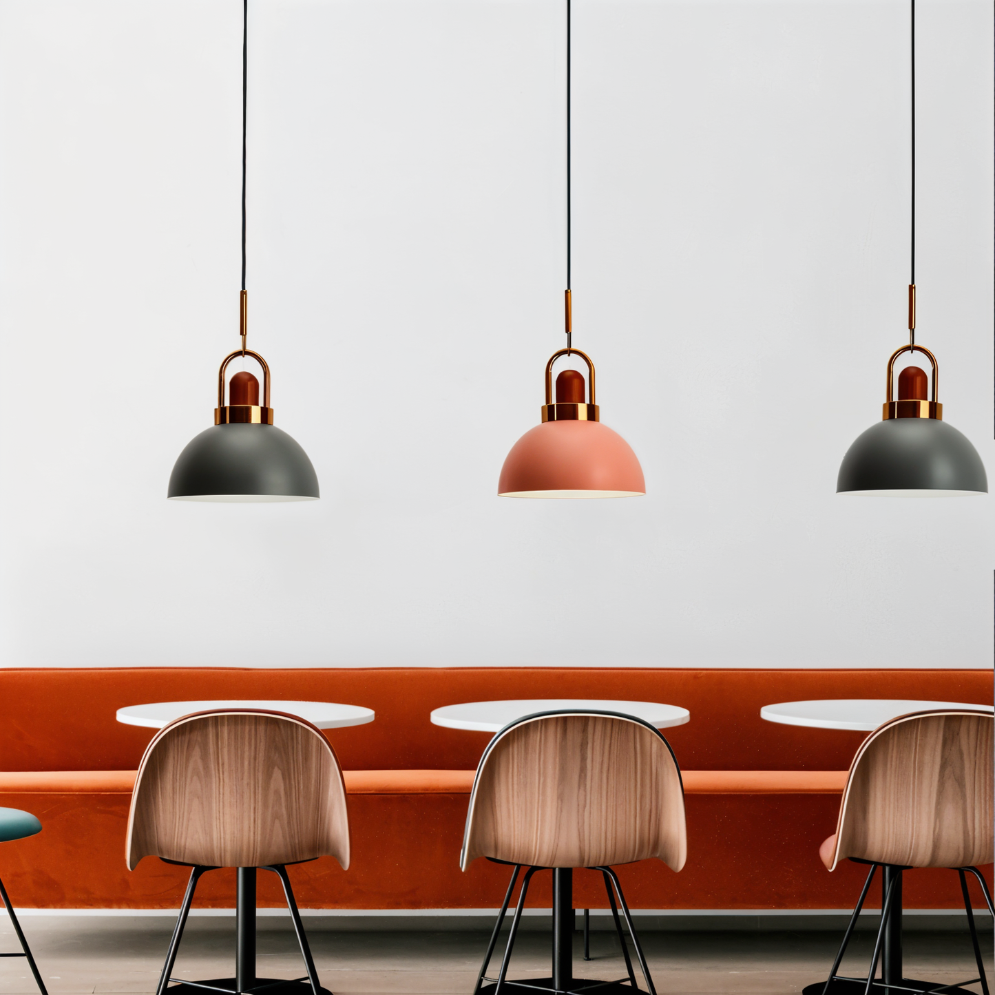 LumiMacaron Lampe | Nordische Metall-Pendelleuchte mit LED, modernes Macaron-Design