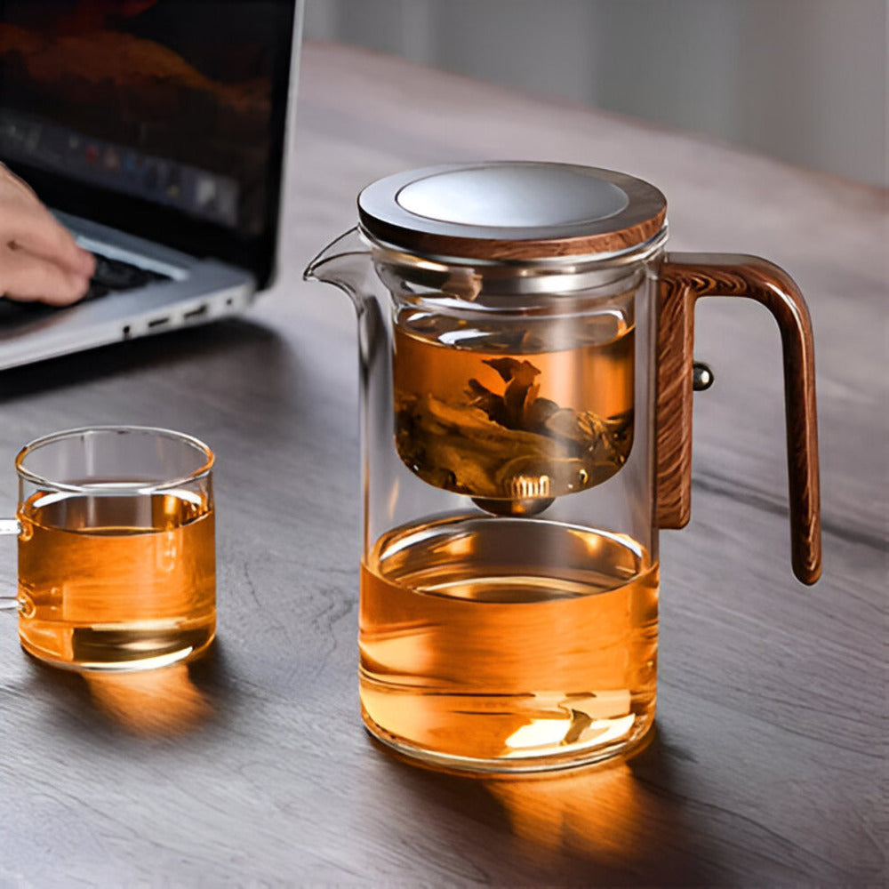 Vitrella Brew | Glas-Teekanne mit Sieb für losen Tee im stilvollen Design