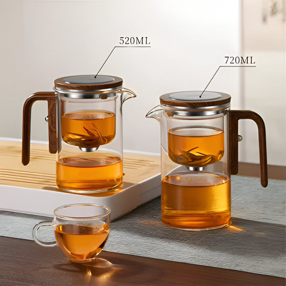 Vitrella Brew | Glas-Teekanne mit Sieb für losen Tee im stilvollen Design