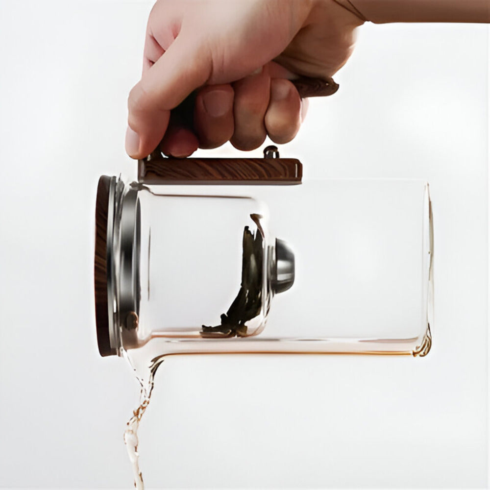 Vitrella Brew | Glas-Teekanne mit Sieb für losen Tee im stilvollen Design