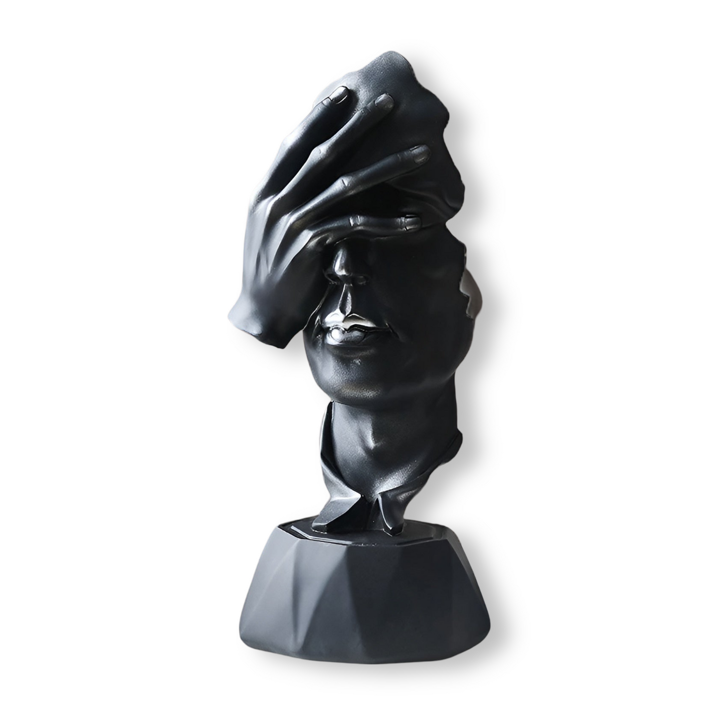 Expressive Face – Moderne abstrakte Gesichtsskulptur aus Harz für stilvolle Deko in Wohnzimmer & Büro