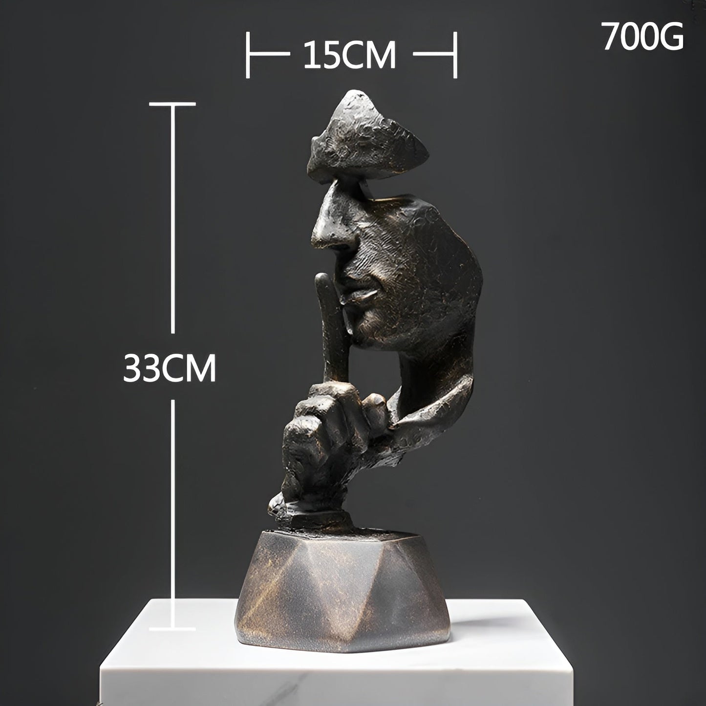 Expressive Face – Moderne abstrakte Gesichtsskulptur aus Harz für stilvolle Deko in Wohnzimmer & Büro