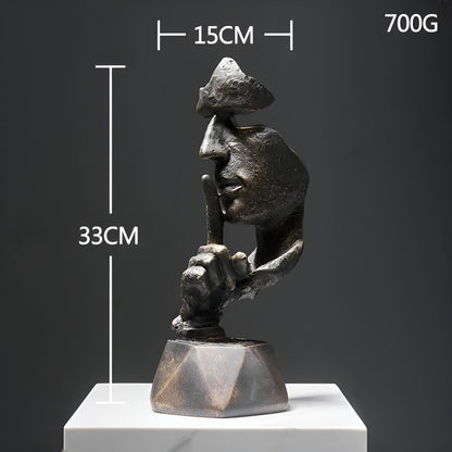 Expressive Face – Moderne abstrakte Gesichtsskulptur aus Harz für stilvolle Deko in Wohnzimmer & Büro