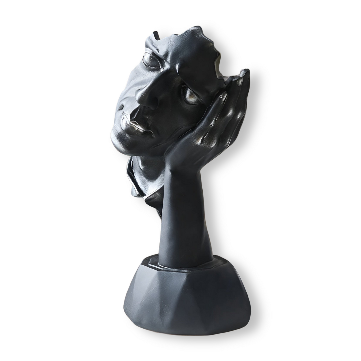Expressive Face – Moderne abstrakte Gesichtsskulptur aus Harz für stilvolle Deko in Wohnzimmer & Büro