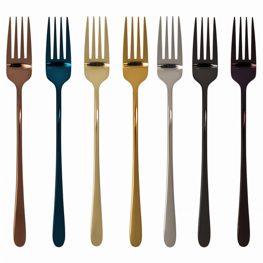 Liora Forks | 4-teiliges Edelstahl-Gabelset in Regenbogenoptik