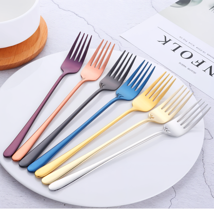 Liora Forks | 4-teiliges Edelstahl-Gabelset in Regenbogenoptik