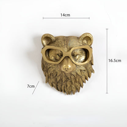 Golden Head | Multifunktionaler Wandhaken – Dekorative Wandaufbewahrung