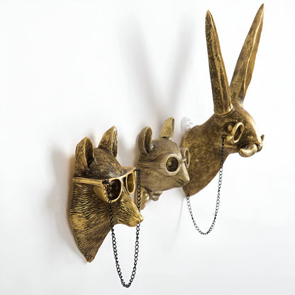 Golden Head | Multifunktionaler Wandhaken – Dekorative Wandaufbewahrung