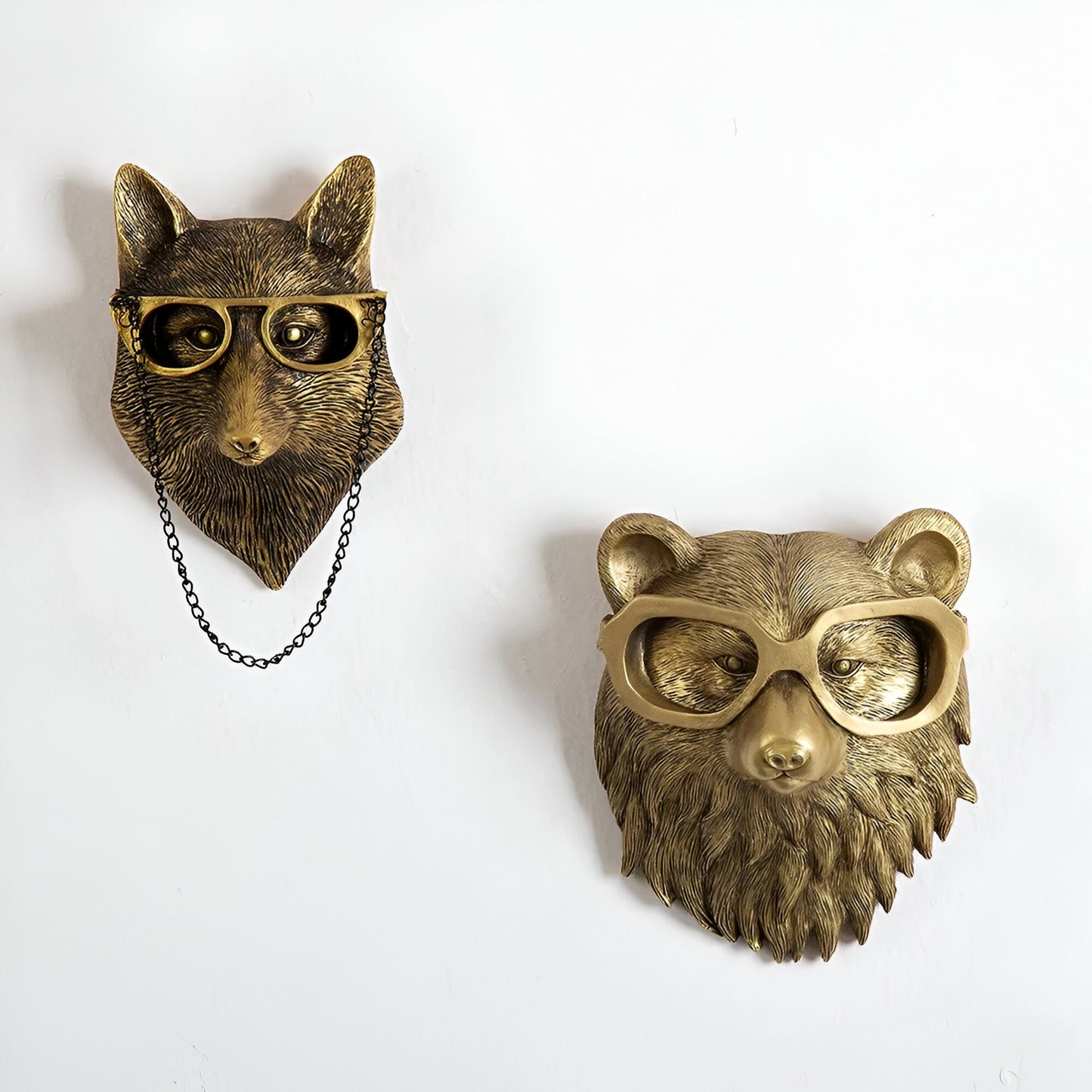 Golden Head | Multifunktionaler Wandhaken – Dekorative Wandaufbewahrung