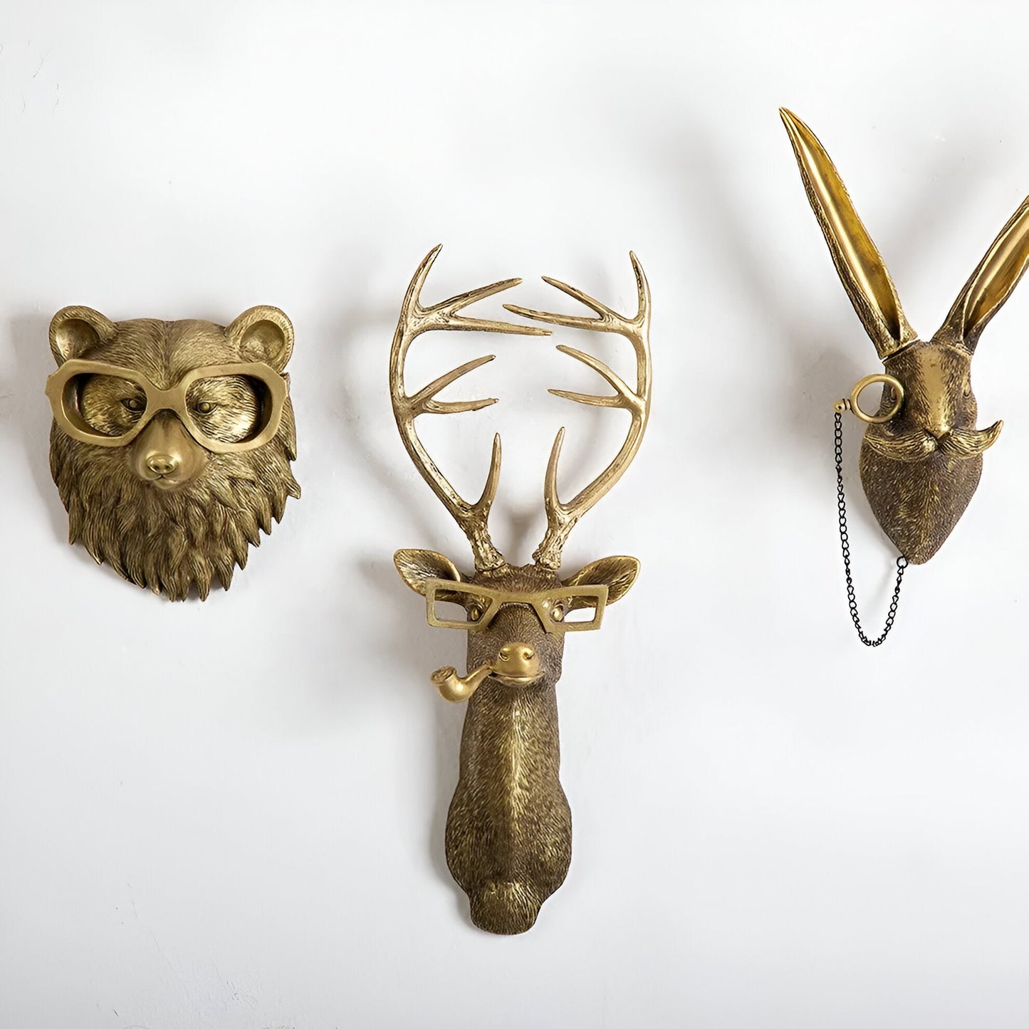 Golden Head | Multifunktionaler Wandhaken – Dekorative Wandaufbewahrung
