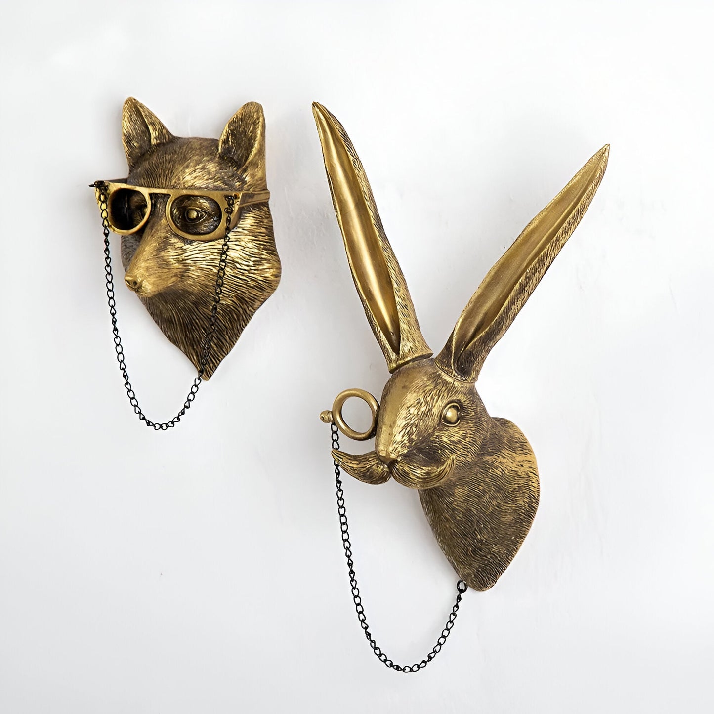 Golden Head | Multifunktionaler Wandhaken – Dekorative Wandaufbewahrung