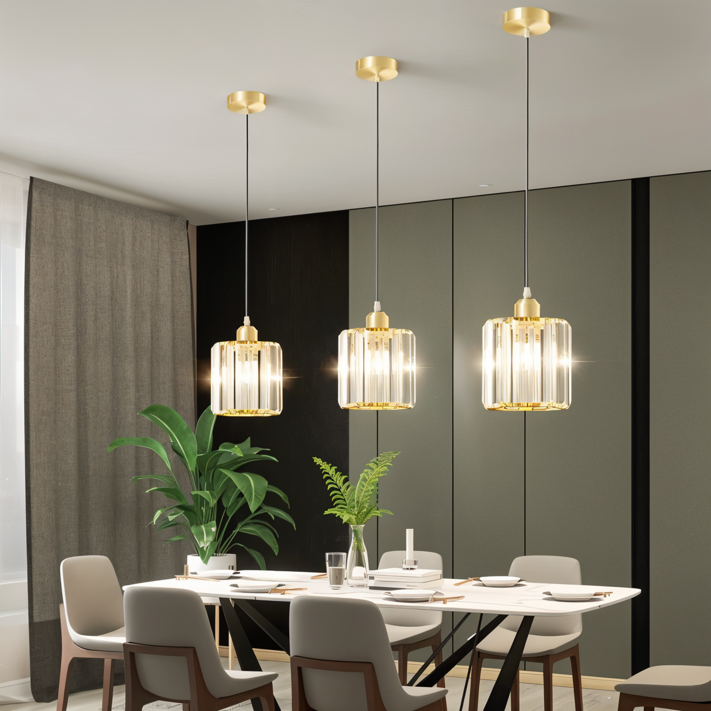 Aegis – Elegante LED Pendelleuchte für Esszimmer, Wohnzimmer & Hal