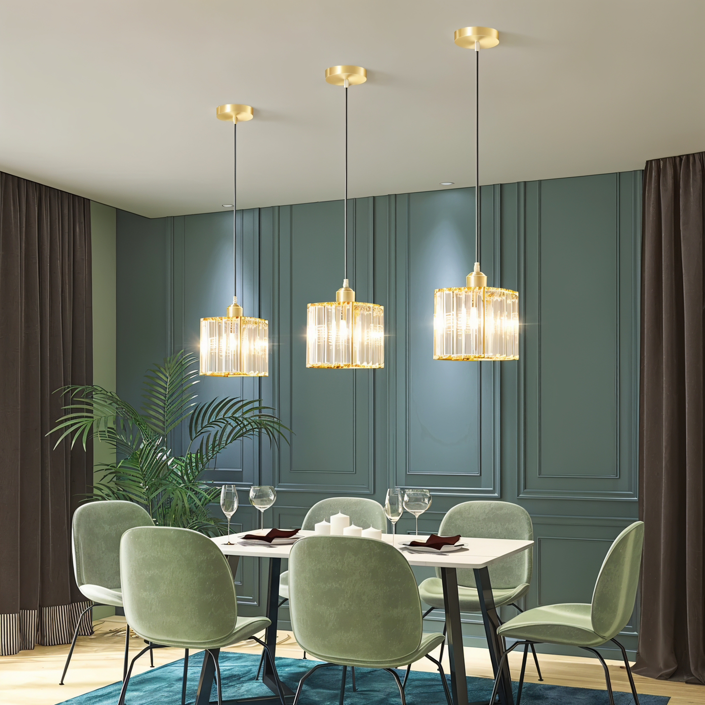Aegis – Elegante LED Pendelleuchte für Esszimmer, Wohnzimmer & Hal