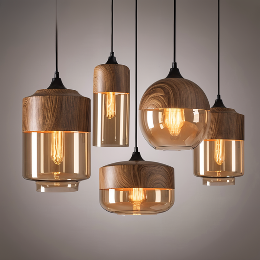 Nordic Gleam – Moderne Retro Glas Pendelleuchte im Loft-Stil