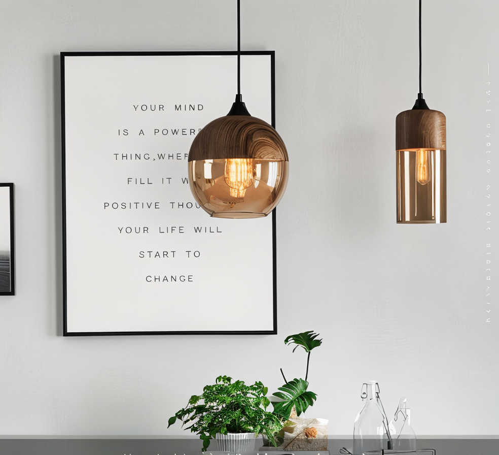 Nordic Gleam – Moderne Retro Glas Pendelleuchte im Loft-Stil